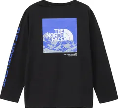 ザ・ノース・フェイス THE NORTH FACE アウトドア ロングスリーブスリーブグラフィックティー キッズ ジュニア 子ども 長袖Tシャツ トップス お出かけ 学校 通学 ロゴ 綿100 普段着 オーガニックコットン  NTJ32537 KK ブラック2