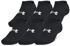 アンダーアーマー UNDER ARMOUR UAトレーニング コットン ノーショー ソックス 3足セット ユニセックス 靴下 くるぶし丈 吸汗 抗菌防臭 通気性 シンプル 部活動 学校 クラブ  1386313 001 BLACK/BLACK/WHIT