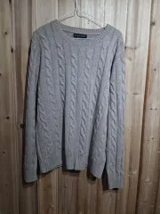 メリノウール ケーブル編み セーター (100)