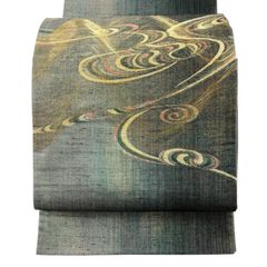 袋帯 美品 名品 草花 楽器 相良刺繍 銀糸 白 お太鼓柄 正絹 【中古