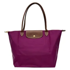 LONGCHAMP(ロンシャン) ショルダーバッグ ル・プリアージュオリジナル パープル×ダークブラウン 折りたたみ レザー