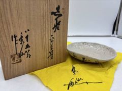 陶芸 盛器 長角皿 貫入 金彩 木箱入り 陶芸 盛器 長角皿 貫入 金彩 木箱入り - メルカリ