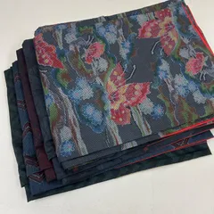 大島紬 着物 正絹 5着 着物まとめ売り リメイク材料 m-1119