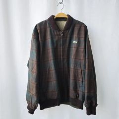 ラコステ 西光 90s リバーシブル 両面 ブルゾン ジャケット ブラウン グリーン XL(EL)