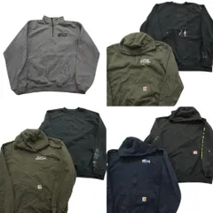 古着卸 まとめ売り カーハート スウェット 7枚セット (メンズ L /XL ) ハーフジップ ジップパーカー  フーディー 中古 古着 NE0803