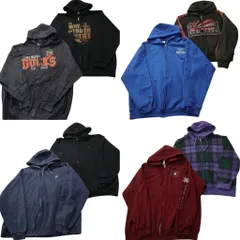 古着卸 まとめ売り フルジップ パーカー スウェット 8枚セット (メンズ XL /2XL /3XL ) チェック フーディー スターター 中古 古着 NE0883