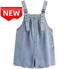 ⭐新品⭐デニムサロペット ショートパンツ レディース オーバーオール ゆったりシルエット 大きいサイズ対応 S M L XL XXL 夏 春 カジュアル ストリート系 美脚 おしゃれ 人気 大人可愛い 春夏秋  ご褒美 OOTD トレンド ガーリー