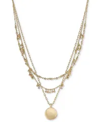 スタイルアンドコー レディース アクセサリー ネックレス・チョーカー・ペンダントトップ レース Style Co Layered Beaded Pendant Necklace Gold ゴールド