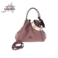 美品 COACH コーチ イーディー 28 ピンク ガンメタ金具 レザー 57124 トートバッグ ハンドバッグ ショルダーバッグ レディース 600251【中古】