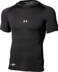アンダーアーマー UNDER ARMOUR 野球 ソフトボール UA ヒートギアアーマー コンプレッション ショートスリーブ クルー シャツ メンズ 半袖 吸汗速乾 抗菌防臭 アンダーウェア 通気性  1358643 001 BLACK