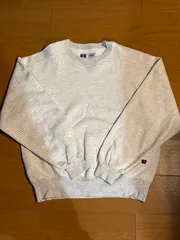 90s 　RUSSELL　ラッセル　スウェット　ボーダー　Lサイズ　トレーナー　グレー　前V　チャンピオン　ラッセル　Hanes　TULTEX