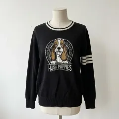 허시 파피 강아지 니트 블랙 / 캐주얼 데일리 니트