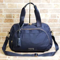 アニエスベー ☆ ナイロン 2way ボストンバッグ ショルダーバッグ 撥水 旅行 ユニセックス ネイビー agnes b. ロゴ入り南京錠付　トラベルシリーズ