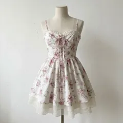 新品 フラワー コルセット レイ ミニワンピース / フェミニン ワンピース