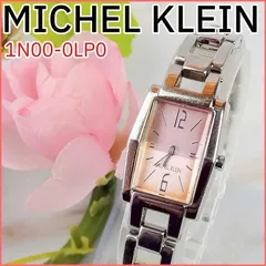 【電池新品】ミッシェルクラン クォーツ 1N00-0LP0 SEIKO製ムーブメント スクエア カットガラス 腕時計 レディース ピンク レクタン QZ 稼働品 ウォッチ MICHEL KLEIN【W222K】