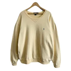 Polo Ralph Lauren ポロ ラルフローレン ワンポイントロゴ 刺繍 トレーナー スウェット ライトイエロー XLサイズ No.M981