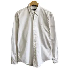 Polo Ralph Lauren ポロ ラルフローレン ボタンダウンシャツ コットンシャツ 長袖シャツ ワンポイントロゴ 刺繍 白 サイズ20 No.M983