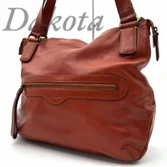 【B4812】 Dakota ダコタ トートバッグ レザー 肩掛け レディース ブラウン 大容量 A4可 ロゴ型押し ファスナーポケッ