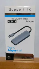 【4K対応】USB Type-C 4in1変換アダプター HDMI USB3.0 PD給電