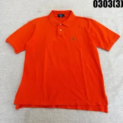 M ポロラルフローレン オレンジ 半袖 ポロTシャツ 0303(3)