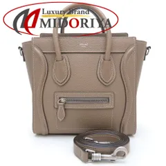CELINE セリーヌ ラゲージナノショッパー 189243 2Way ハンドバッグ カーフ スリ レディース/352917【中古】