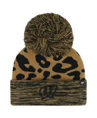47 ブランド レディース アクセサリー 帽子 ニット 47 Brand Womens Brown Wisconsin Badgers Rosette Cuffed Pom with Knit Hat Brown ブラウン