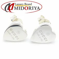 GUCCI グッチ ハート ピアス シルバー925 レディース/295190【中古】【BJ】