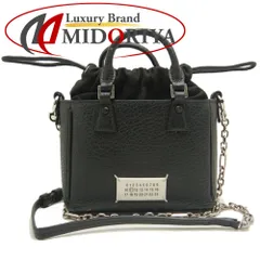 Maison Margiela メゾンマルジェラ 5AC トートバッグ SB1WG0046 カーフxキャンバス ブラック レディース /253612【中古】