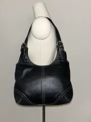 Calvin Klein black leather shoulder bag