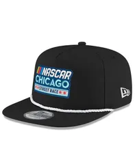 ニューエラ メンズ アクセサリー 帽子 New Era Mens Black NASCAR Chicago Street Race Golfer Snapback Hat Black ブラック