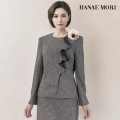 ◎当日発送可能【美品】ハナエモリ　セレモニー　L　グレイ系　気品と女性らしさ