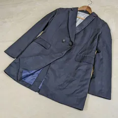コムサイズム ダブル テーラードジャケット ネイビー M 紺ブレ ブレザー 入学式 卒業式 フォーマル セレモニー オフィス コットン 春 秋