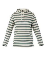 ハーレー メンズ アウター パーカー・スウェット パーカー Hurley Mens Striped Modern Surf Poncho Hoodie Bone ストライプのサムネイル