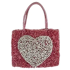 アンテプリマ パーティー ワイヤーバッグ ハート ハンドバッグ ANTEPRIMA ピンク×シルバー