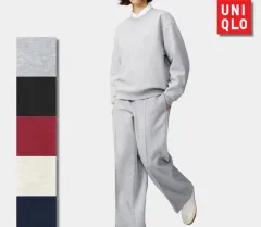 (L)UNIQLO C スウェット ストレート パンツ ロング丈 レディース 03 Grey
