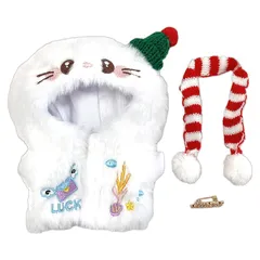 【新品】 ふわふわクリスマス着ぐるみ　10cm用　スノーマン ぬい服 着ぐるみ アクセサリー 推し活 オタ活 人形 マスコット kpopdoll コスチューム [並行輸入品] 1