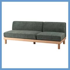 ３人掛け変幻自在モジュールソファ（ポケットコイル・ウィービングベルト／天然木使用）「W179×D72×H65×SH37cm」（ロータイプ使用可能）No.132／グリーン