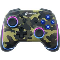 新品 CYBER ・ ゲーミングコントローラー ミニ HG 無線タイプ ( SWITCH 用) カモフラージュグリーン