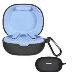 新品 UIUIKA For Anker Soundcore Life P3 ケース Life P3 保護ケース 柔らかい シリコン製 落下防止 キズ防止 耐衝撃 防塵 軽量 装着充電可能 カラビナ付き 紛失防止(ブラック)