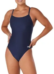 スピード レディース 水着 上下セット Speedo Womens Eco Solid Flyback Navy ネイビー