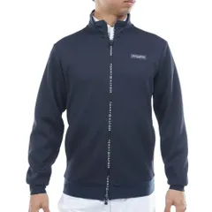 新品 [トミー ゴルフ] フリースジャケット TOMMY HILFIGER GOLF(トミー ヒルフィガー ゴルフ) メンズゴルフウェア スウェットジャケット ホワイト Mサイズ ネイビー THMA552 M