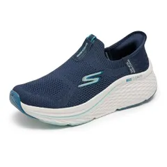 新品 Skechers レディース Max Cushioning Elite 2.0 エターナル ハンズフリー スリップインスニーカー ネイビー/ブルー 23.0 cm