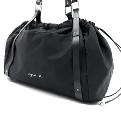 agnes b. アニエスベー VOYAGE ボヤージュ トートバッグ ナイロン レザー ロゴ金具 ショルダーバッグ  巾着 ユニセックス メンズ　レディース