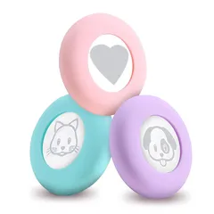 PAKESI ペット用 airtagケース 犬用首輪ホルダー シリコン エアタグケース 保護カバー 猫 犬 迷子 追跡 紛失防止 ペットの首輪 3個セット 0