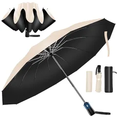 【新品】 【2026逆折り式 & 12本骨超大サイズ】折りたたみ傘 ワンタッチ自動開閉 メンズ傘 大きい 逆折り式 折り畳み傘 UPF50+ 折りたたみ日傘 おりたたみ傘 晴雨兼用 超撥水 耐強風設計 男子日傘 紫外線遮蔽 梅雨対策 台風対応 メンズ レデ 0