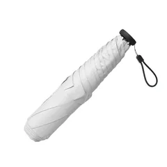 【新品】 日傘 折りたたみ傘 超軽量 125-135g カーボン日傘 uvカット 100 遮光 折り畳み 6本骨 5級撥水 完全遮光 遮熱 コンパクト メンズ レディース 日焼け止め対策 携帯便利 男女兼用 (ホワイト) 1