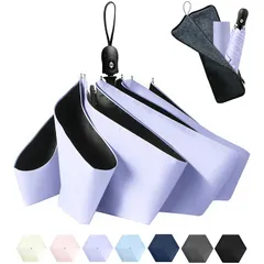 【新品】 [JIS規格] 日傘 折りたたみ傘 ワンタッチ自動開閉 傘カバー 212g 晴雨兼用 折りたたみ傘 丈夫 軽量 折り畳み傘 女性 コンパクト 傘 折畳傘 レディース メンズ 日傘 uvカット 100 遮光 折り畳み GDEEL (パープル) 0