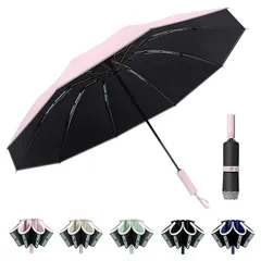 【新品】 Senteria 折りたたみ傘 ワンタッチ 自動開閉 【超大10本ダブル傘骨 & 逆折り式】折り畳み傘 大きいサイズ ピンク メンズ傘 晴雨兼用 耐風撥水 丈夫耐久 おりたたみ傘 日傘 遮光遮熱 UVカット 紫外線遮蔽 梅雨対策 台風対応 豪雨対 0