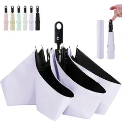 【新品】 日傘 AYO 折り畳み日傘 UVカット100% 遮光 遮熱 折りたたみ傘 晴雨兼用 超軽量 ワンタッチ自動開閉 コンパクト 紫外線遮断 日焼け防止 耐風撥水 携帯便利 メンズ レディース 男女兼用 暑さ対策 父の日 母の日のプレゼント(パープル) 0