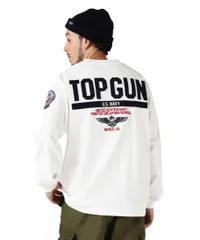 新品 [Avirex] [アヴィレックス] LONG SLEEVE T-SHIRT TOPGUN/長袖 Tシャツ トップガン メンズ XL 030 ホワイト